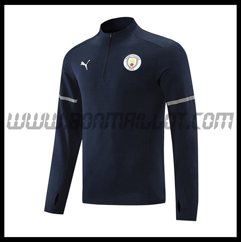 Sweatshirt Training Manchester City Bleu Marine 2021 2022