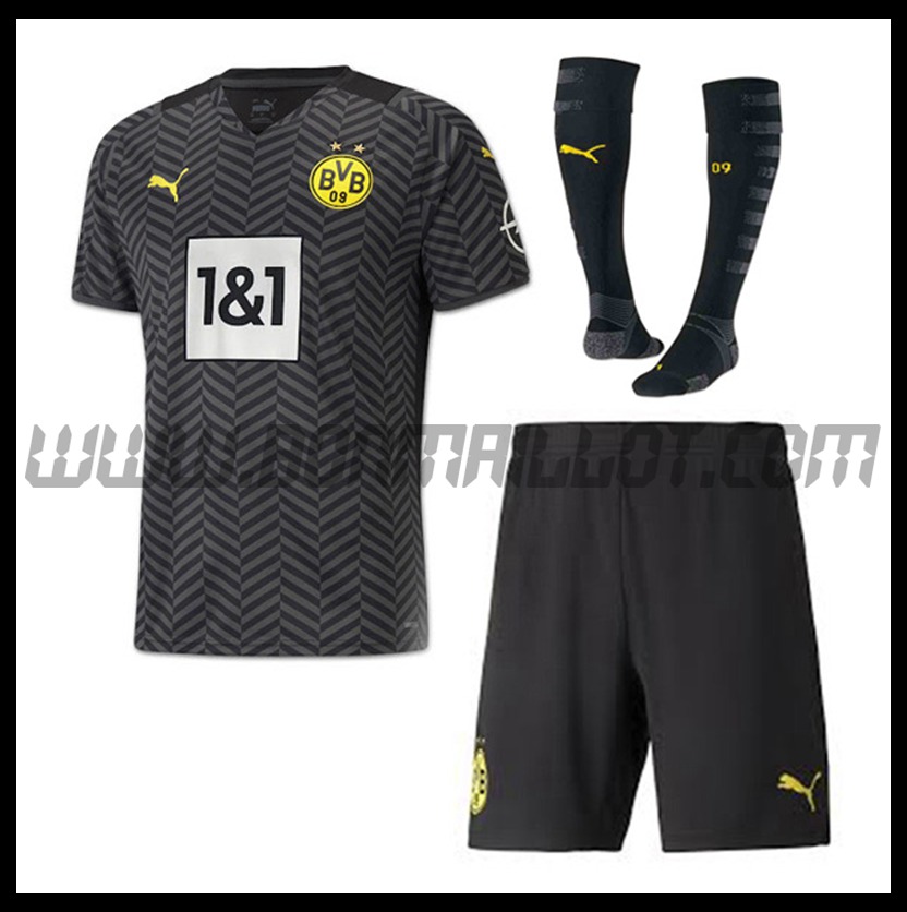 Ensemble Maillot Dortmund BVB Exterieur (Short + Chaussettes) 2021 2022
