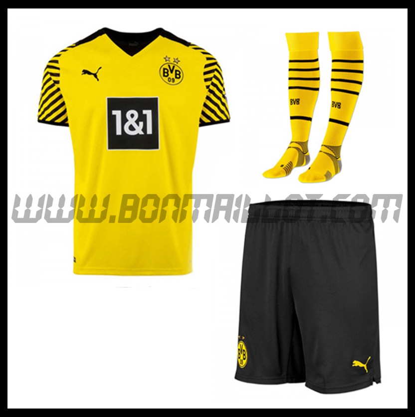 Ensemble Maillot Dortmund BVB Domicile (Short + Chaussettes) 2021 2022