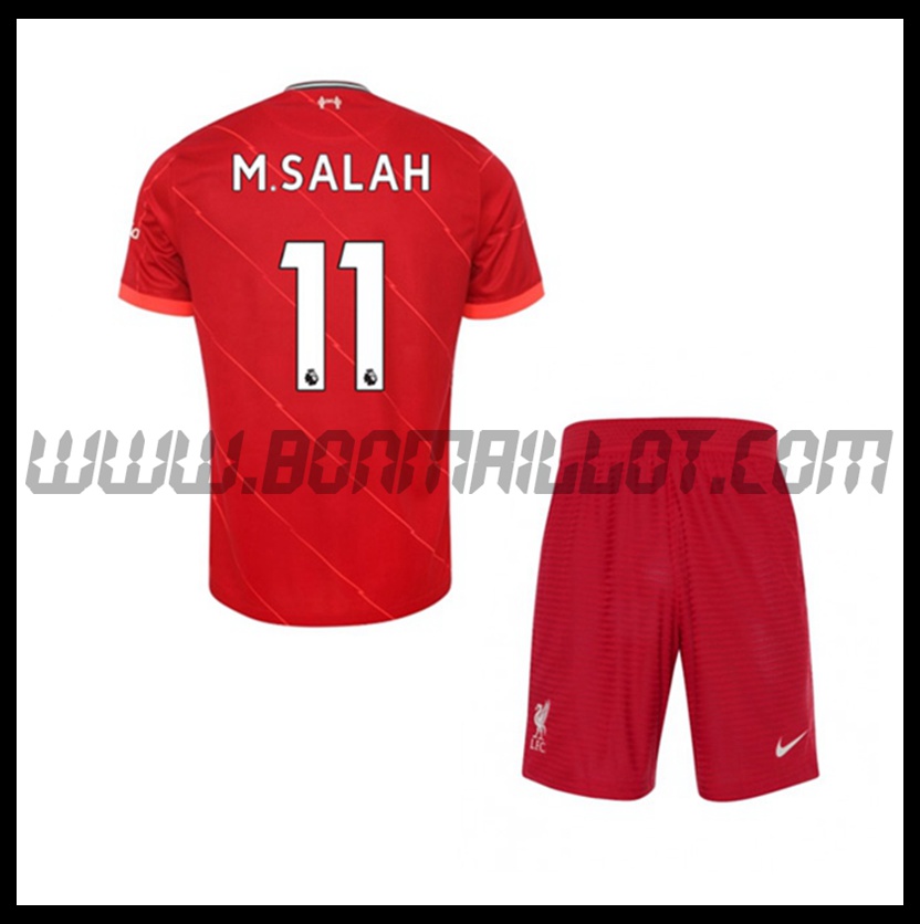 Ensemble Maillot FC Liverpool Enfant Mohamed Salah 11 Domicile 2021 2022