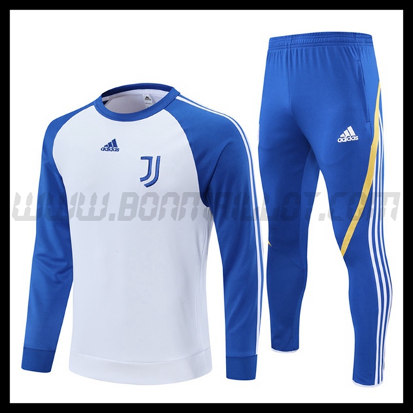 Ensemble Survetement Foot Juventus Enfant Blanc/Bleu 2021 2022