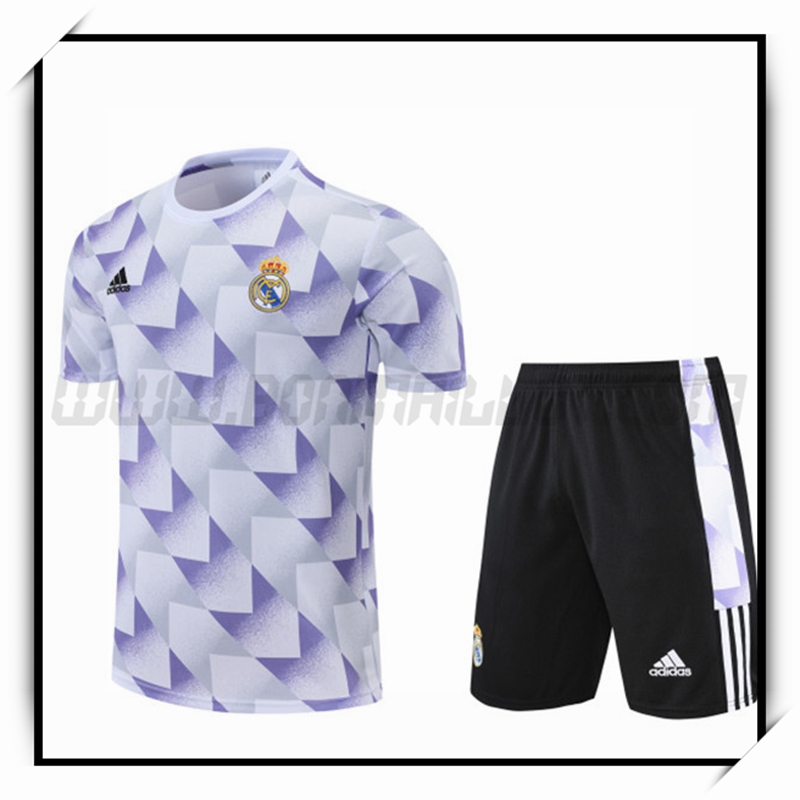 Ensemble Training T-Shirts Real Madrid + Shorts Gris 2022 2023