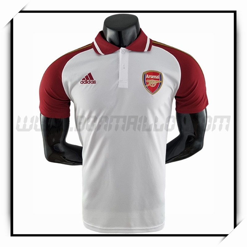 Polo Foot Arsenal Blanc/Rouge 2022 2023