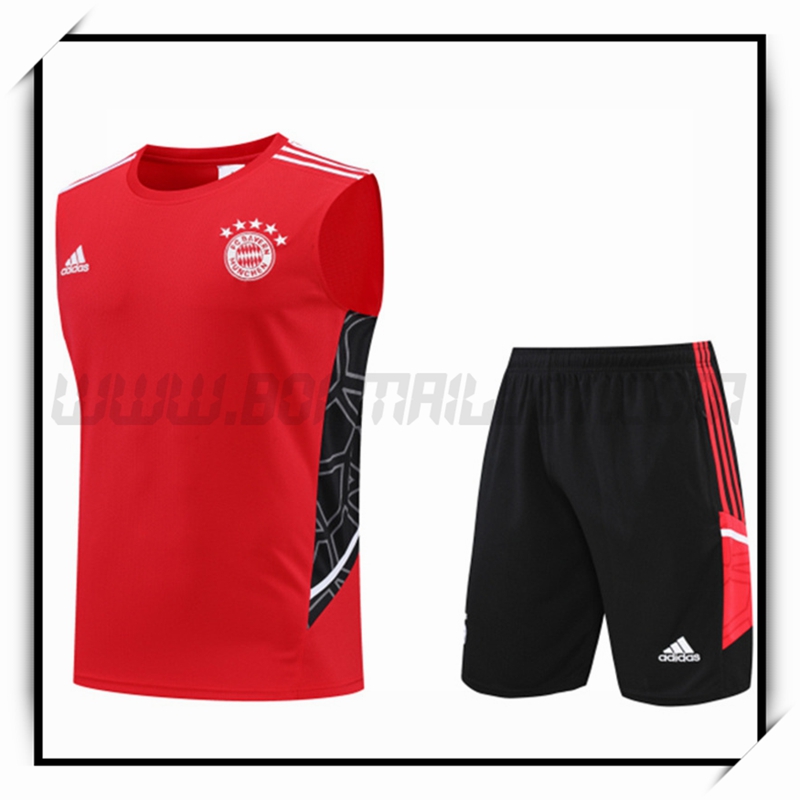 Ensemble Training Debardeur Bayern Munich + Shorts Rouge 2022 2023