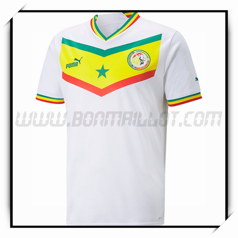 Nouveau Maillot Foot Senegal Domicile Blanc Coupe de monde 2022