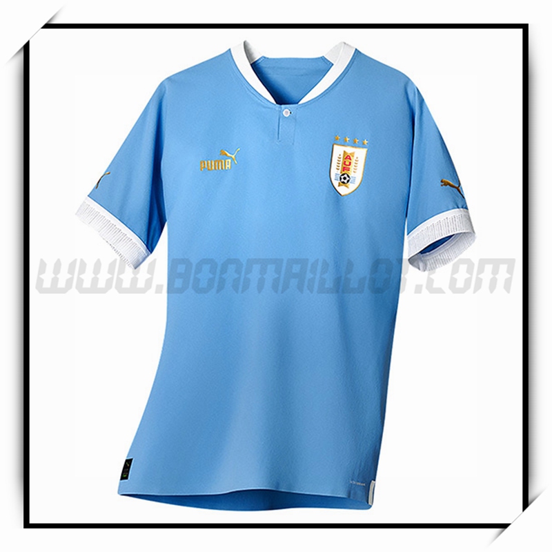 Nouveau Maillot Foot Uruguay Domicile Bleu Ciel Coupe de monde 2022