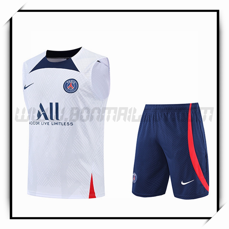 Ensemble Training Debardeur PSG + Shorts Bleu/Blanc 2022 2023