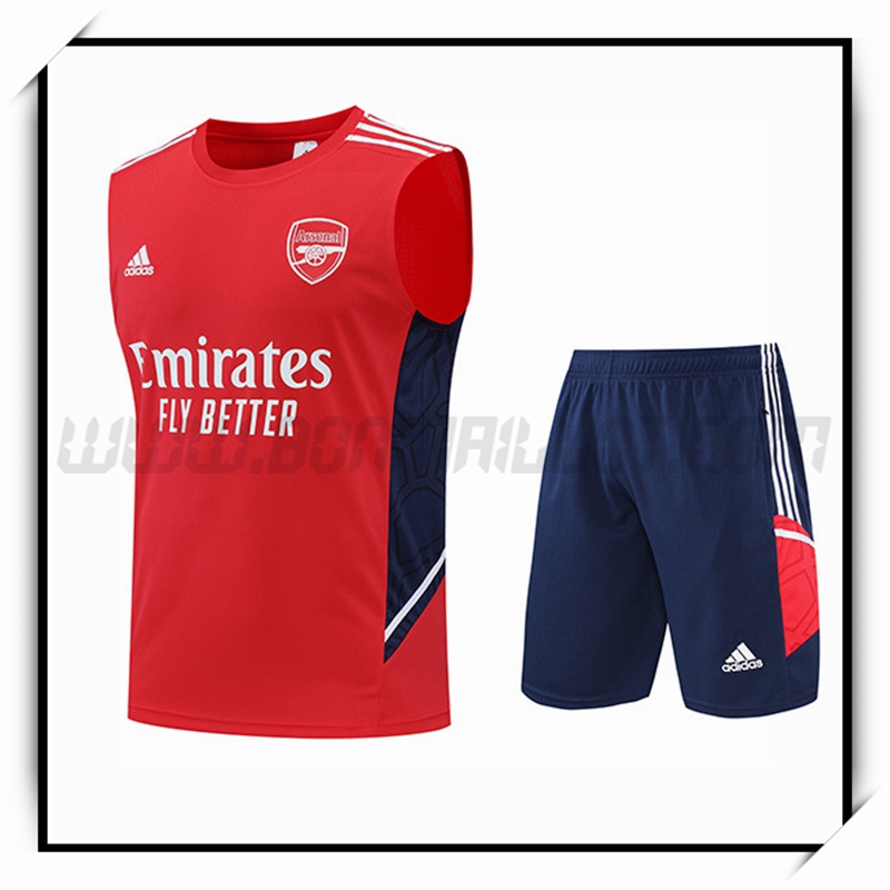 Ensemble Training Debardeur Arsenal + Shorts Rouge 2022 2023