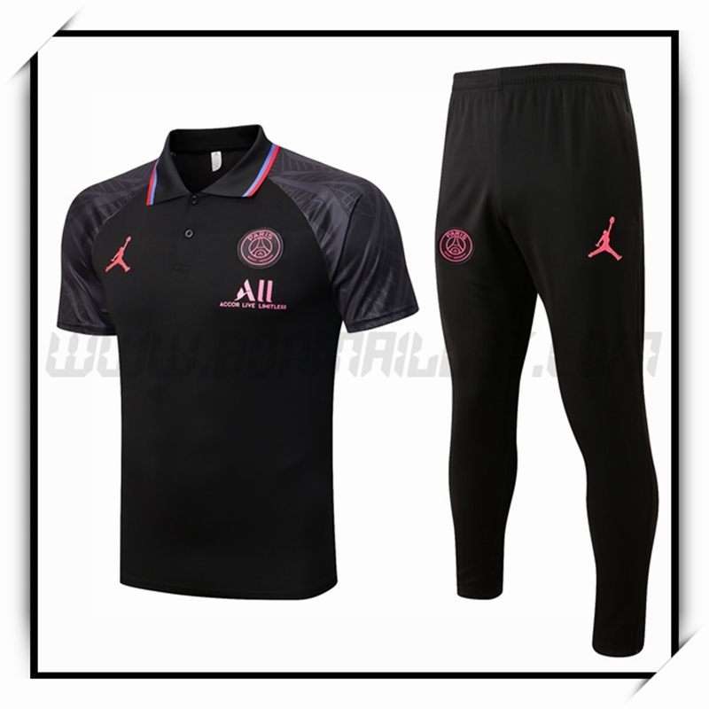 Ensemble Polo Jordan PSG + Pantalon Noir/Gris 2022 2023