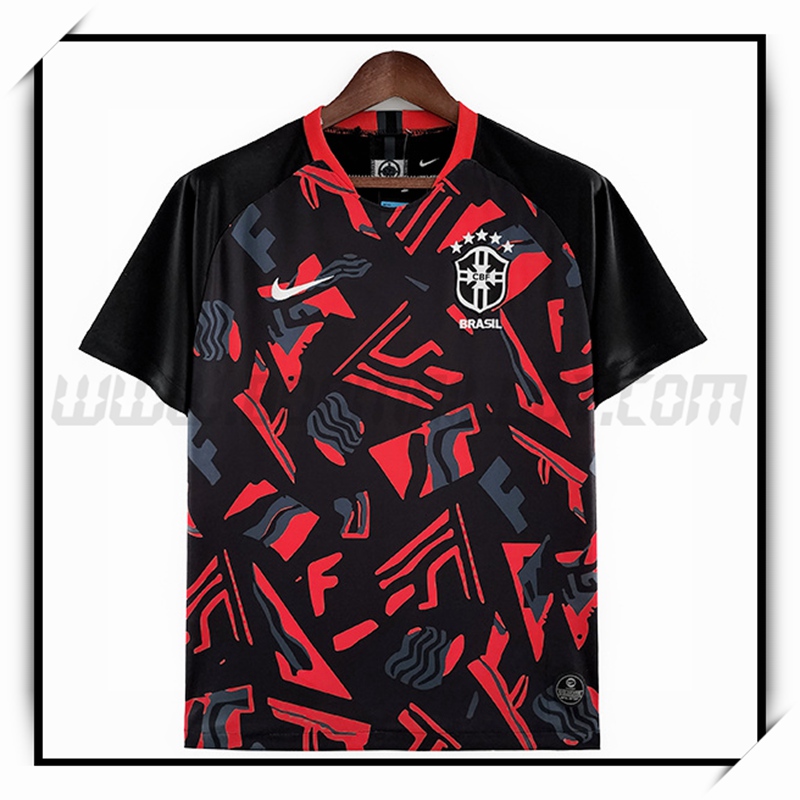 Training T-Shirts Brésil Rouge/Noir 2022 2023