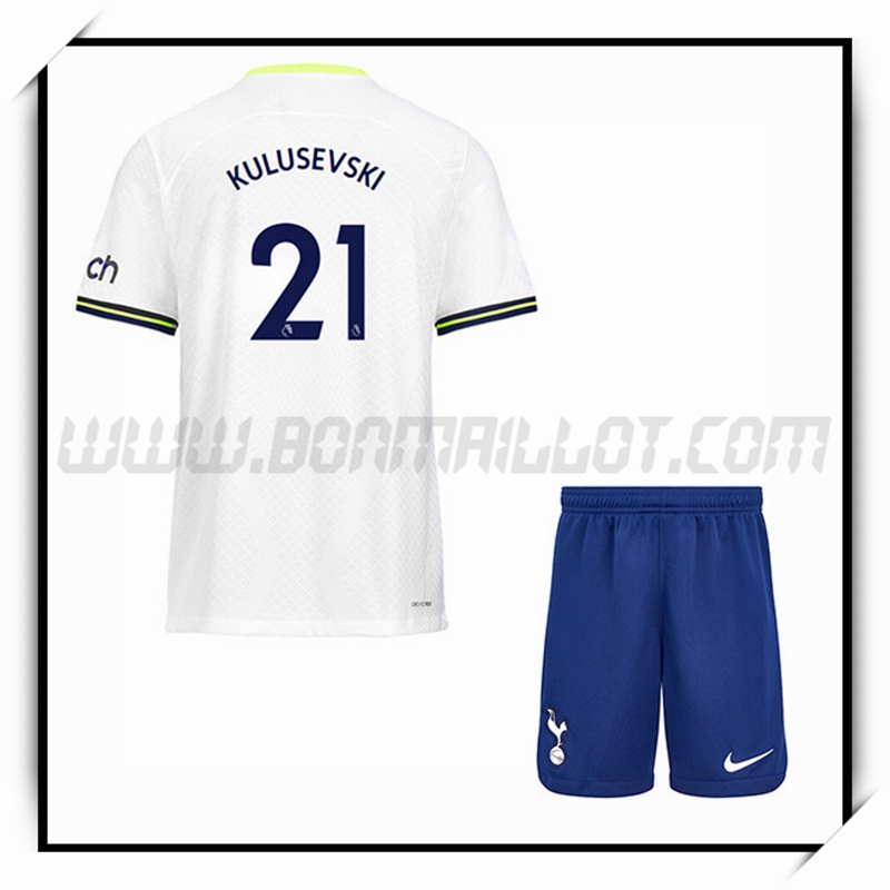 Ensemble Maillot Tottenham Hotspurs Enfant KULUSEVSKI #21 Domicile 2022 2023