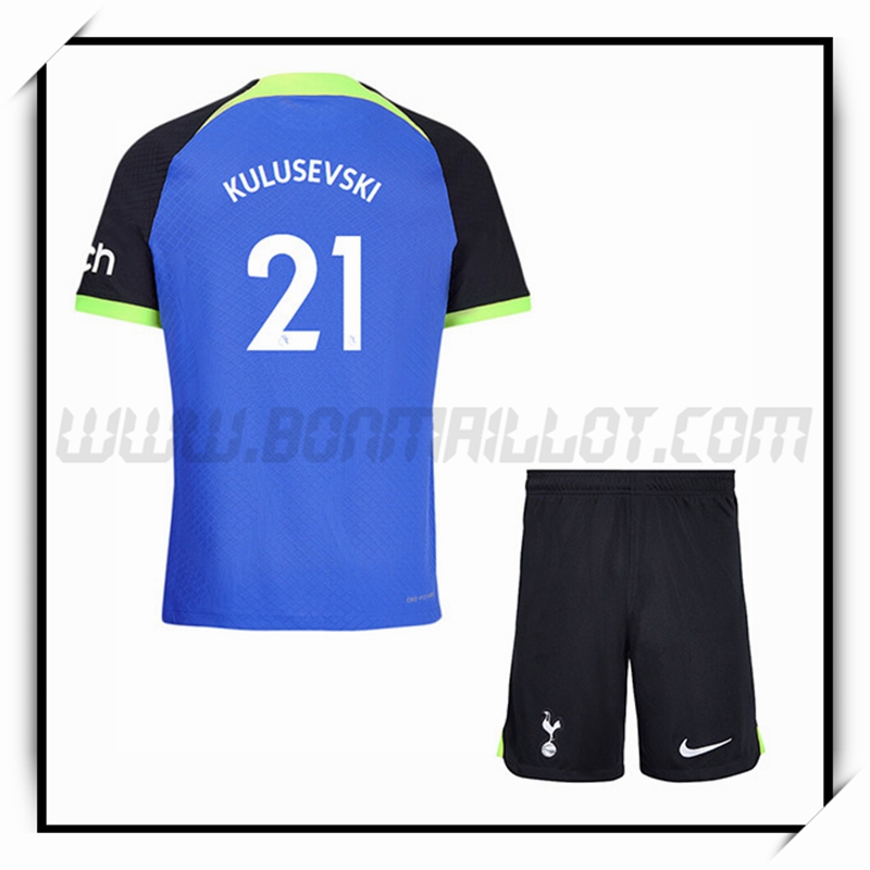 Ensemble Maillot Tottenham Hotspurs Enfant KULUSEVSKI #21 Exterieur 2022 2023