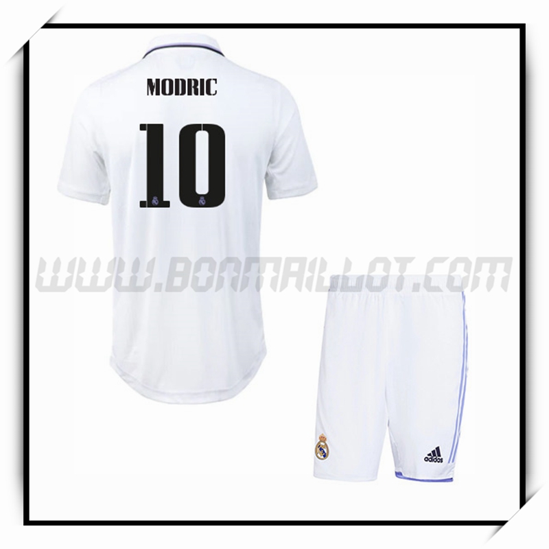 Boutique Vente Ensemble Maillot de Real Madrid MODRIC 10 Domicile Enfant 22/23 a personnaliser