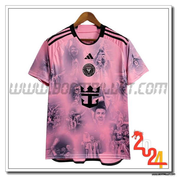 Maillot Foot Inter Miami CF 10 MESSI Domicile Rose 2024 2025 [1fc2425