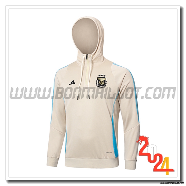 Veste A Capuche Argentine Beige/Bleu 2024 2025