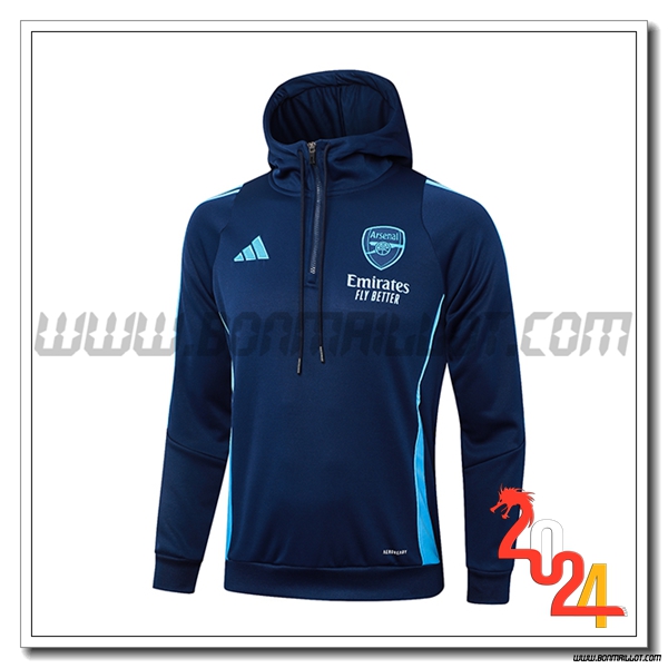 Veste A Capuche Arsenal Bleu Royal 2024 2025