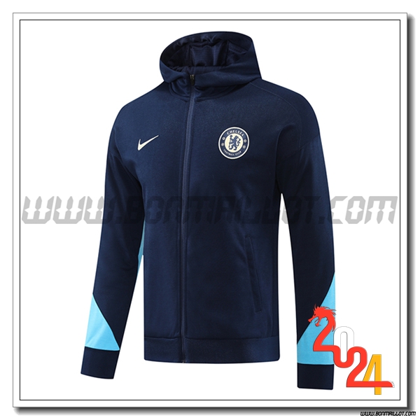 Veste A Capuche FC Chelsea Bleu Royal 2024 2025