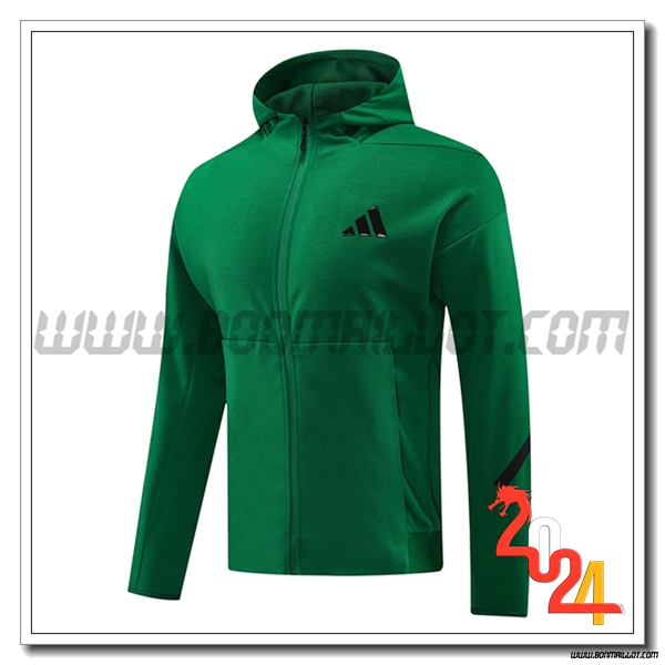 Veste A Capuche Adidas Vert 2024 2025