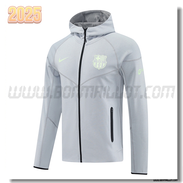 Veste A Capuche FC Barcelone Gris 2025 2026
