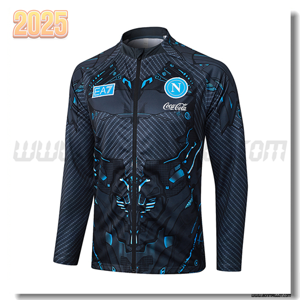 Veste de Foot SSC Naples Gris/Bleu 2025 2026